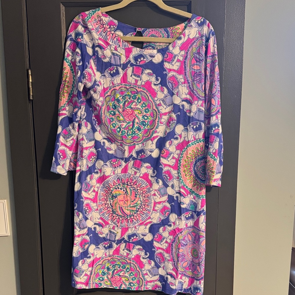 Lilly Pulitzer Blue and Pink Mandala Dress
